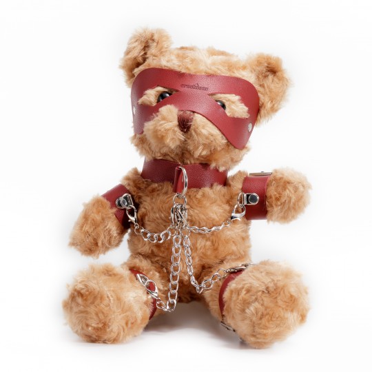 URSO DE PELÚCIA BONDAGE CRUSHITO VERMELHO 31CM CRUSHIOUS