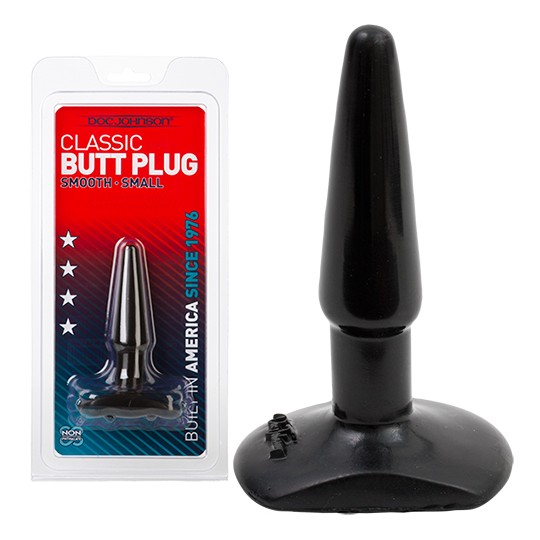 DOC JOHNSON CLASSIC BUTT PLUG BLACK SMALL