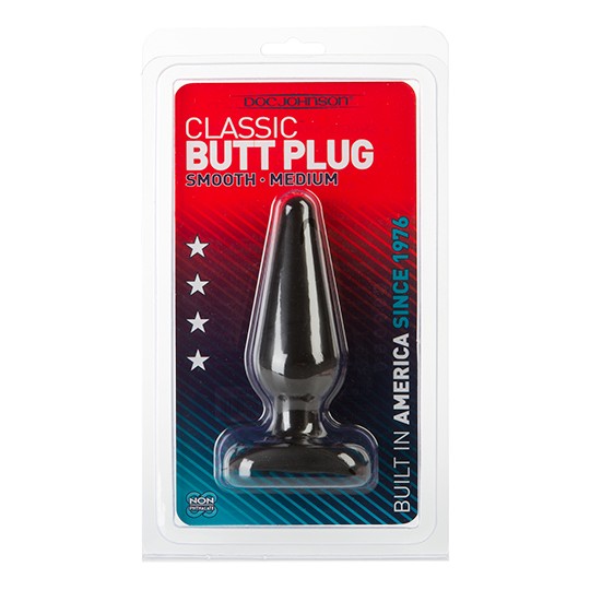 PLUG ANALE DOC JOHNSON CLASSICO BUTT PLUG NERO MEDIO