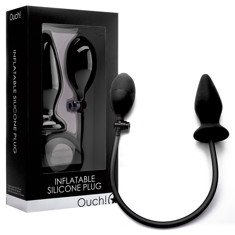 PLUG ANAL INFLABLE DE SILICONA OUCH! NEGRO