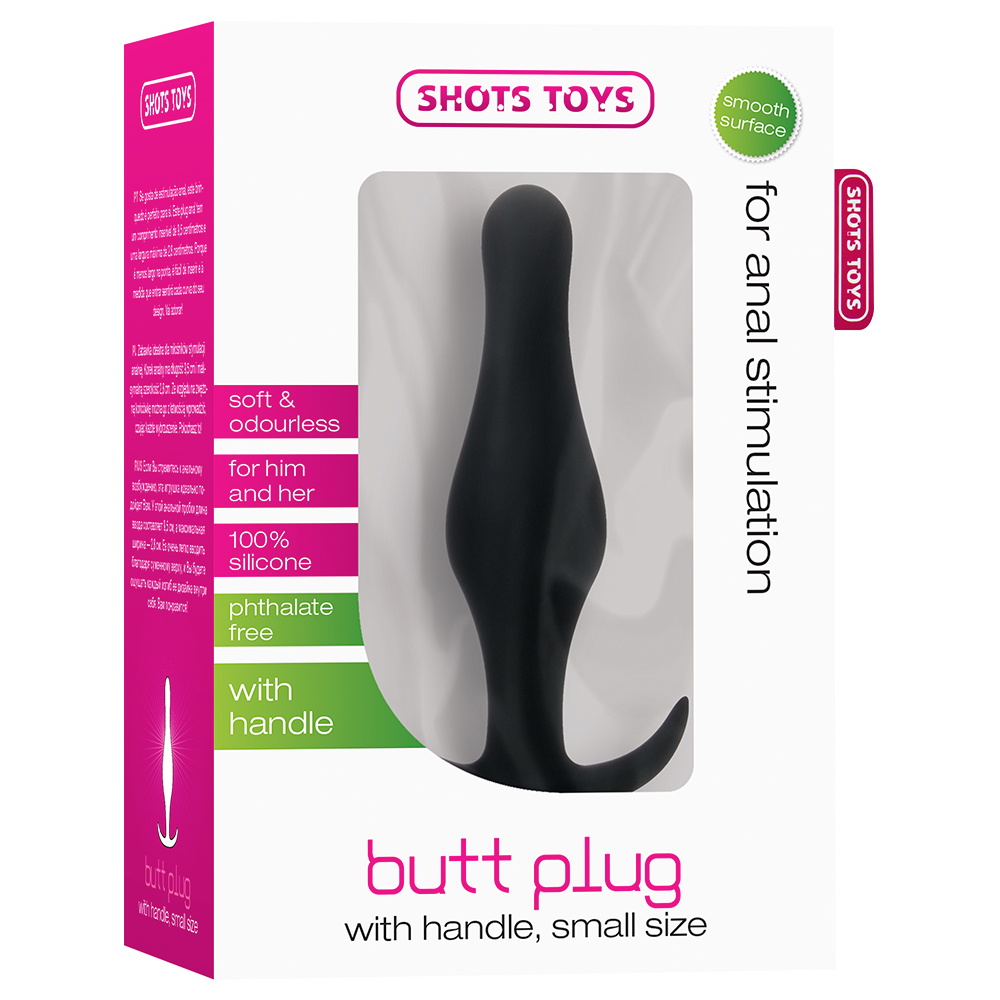 PLUG ANALE BUTT PLUG CON MANICO NERO PICCOLO