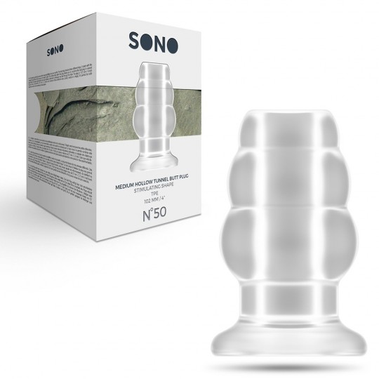 SONO Nº50 MEDIUM HOLLOW TUNNEL BUTT PLUG CLEAR