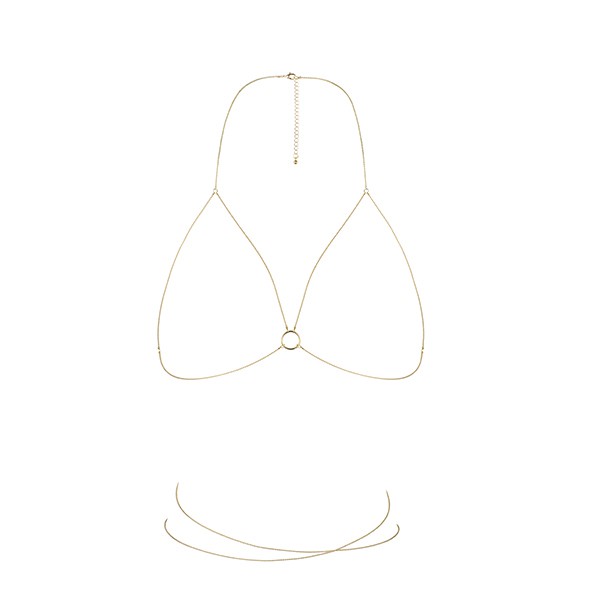 THE MAGNIFIQUE COLLECTION BODY CHAIN BRA BIJOUX INDISCRETS GOLDEN