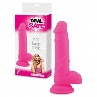 DILDO REALISTA REAL SAFE ROD LARGE ROSA