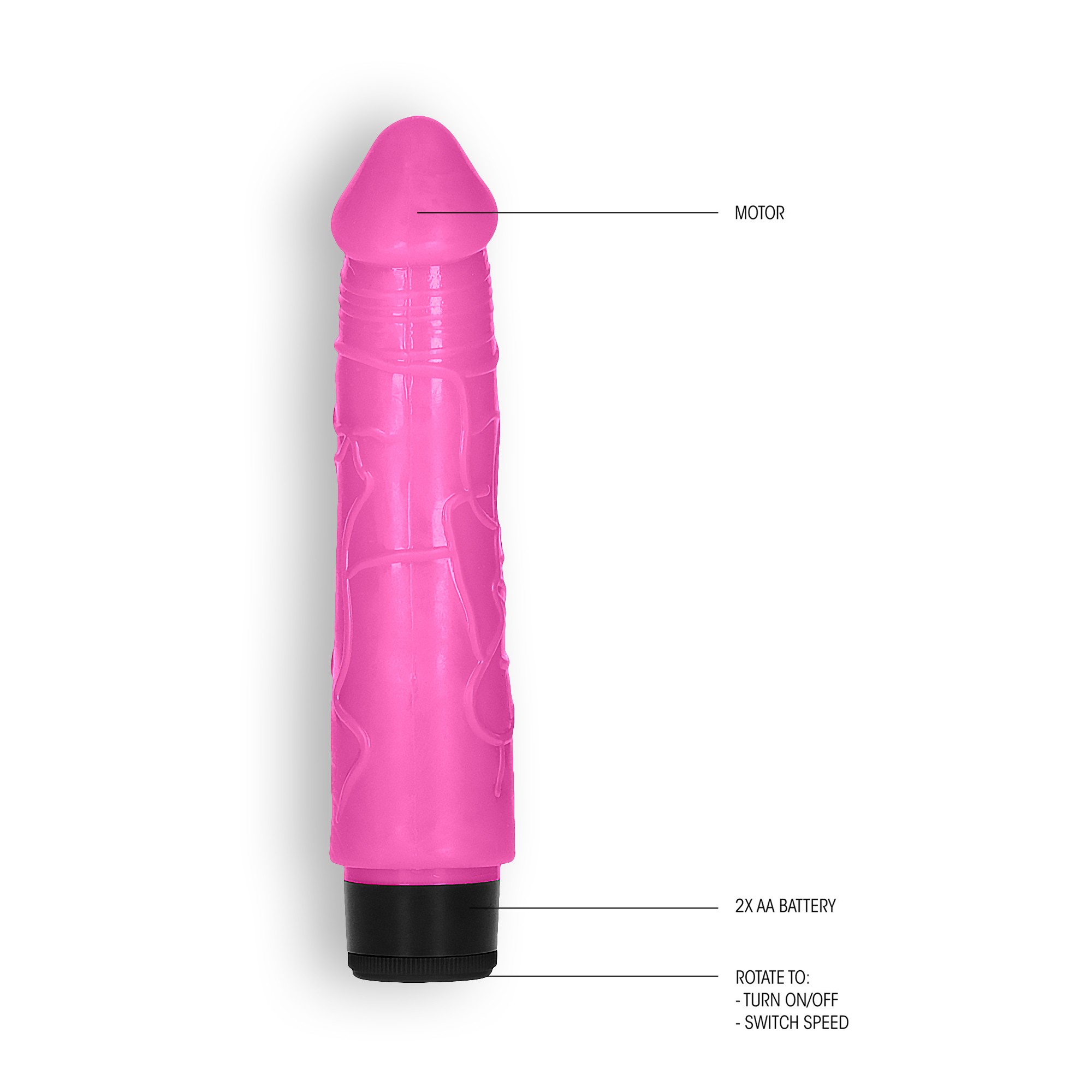 VIBRADOR REALISTA 8&quot; THICK VIBE GC ROSA