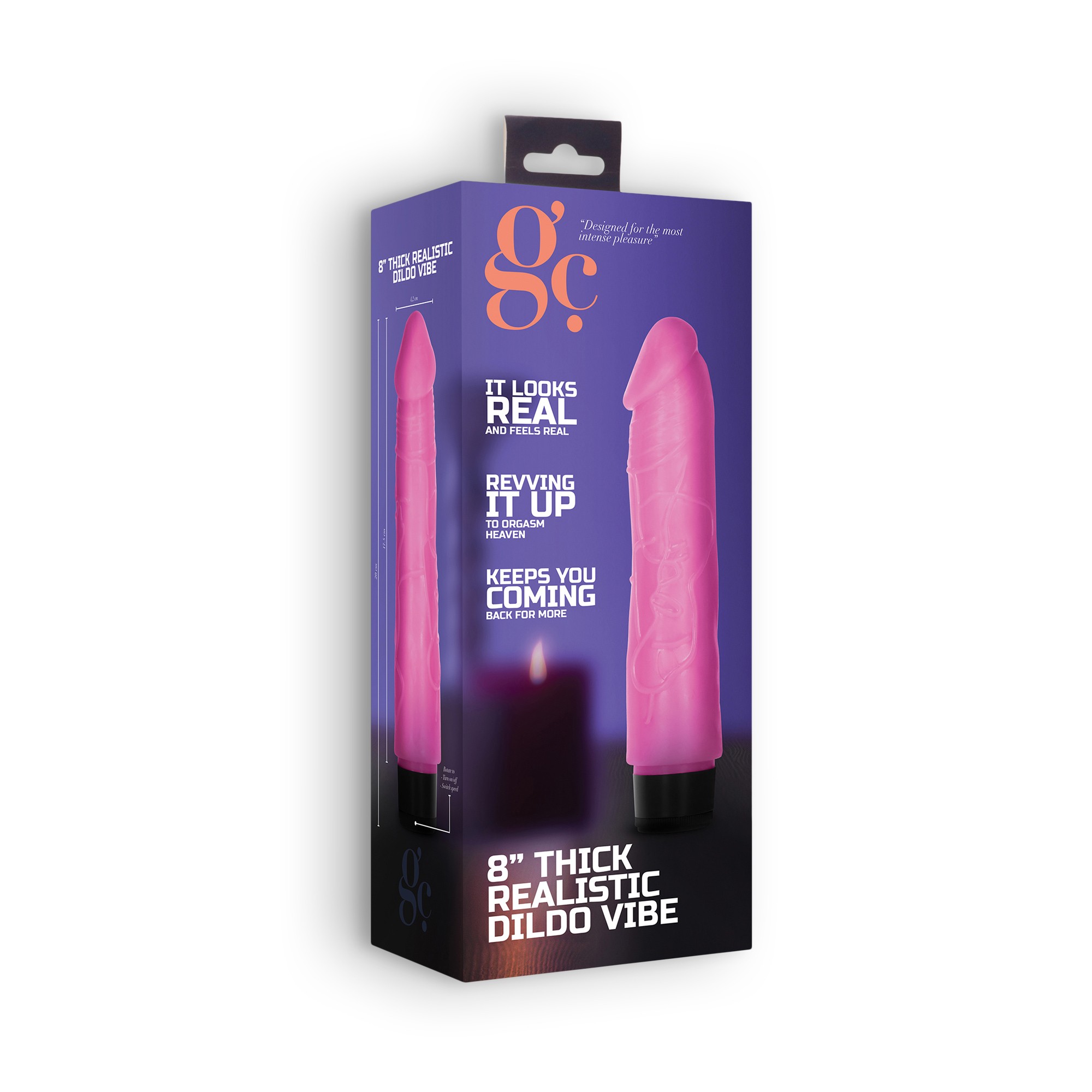 VIBRADOR REALISTA 8&quot; THICK VIBE GC ROSA