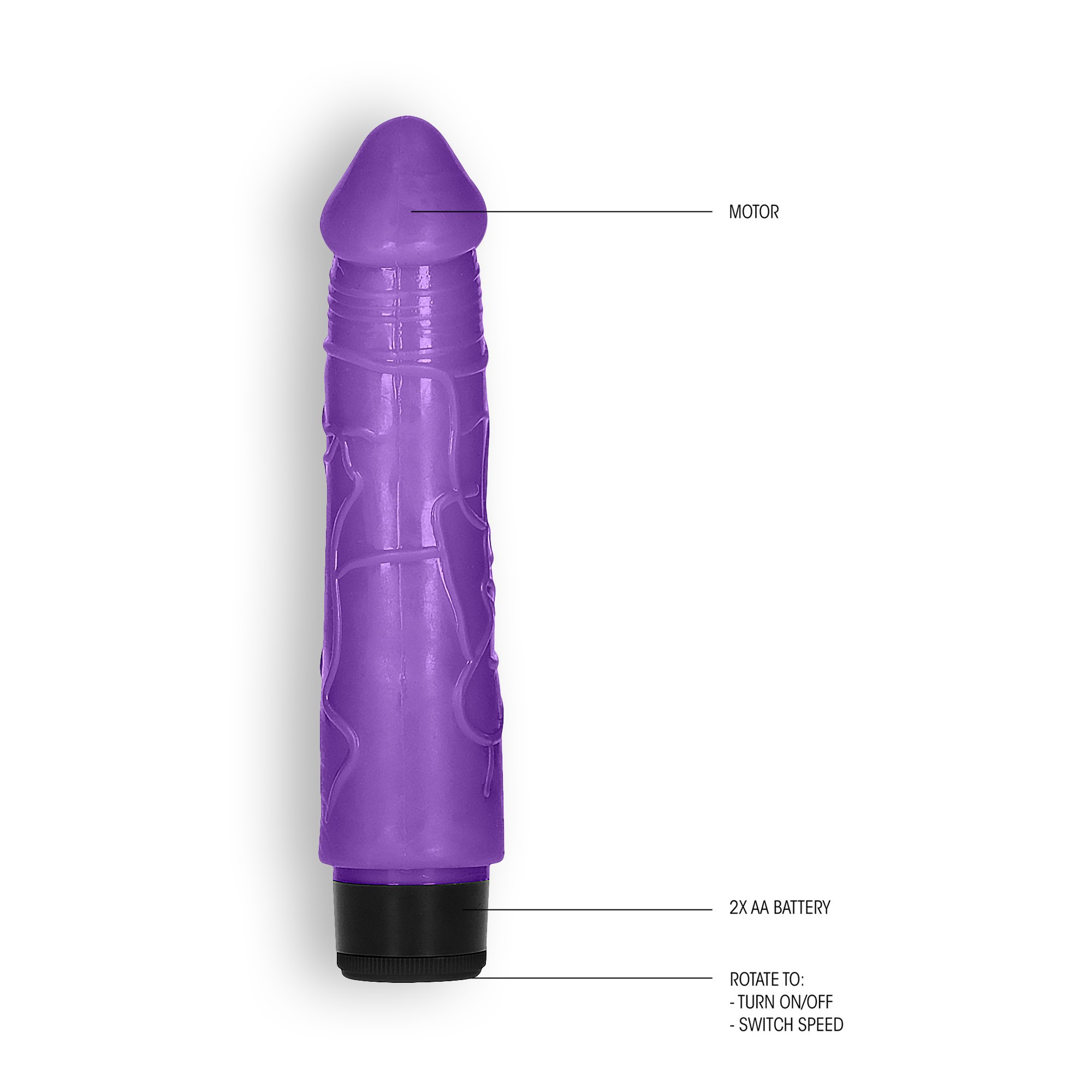 VIBRADOR REALÍSTICO 8&quot; THICK VIBE GC ROXO