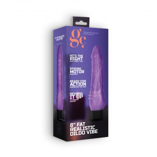 DILDO REALISTICO 8 &quot; GRASSO VIBE GC VIOLA