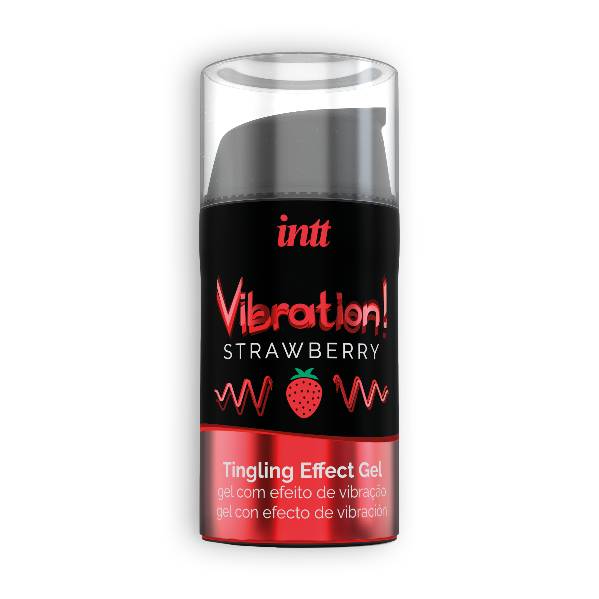 GEL COM VIBRAÇÃO VIBRATION MORANGO INTT 15 ML