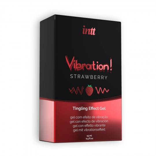 GEL COM VIBRAÇÃO VIBRATION MORANGO INTT 15 ML