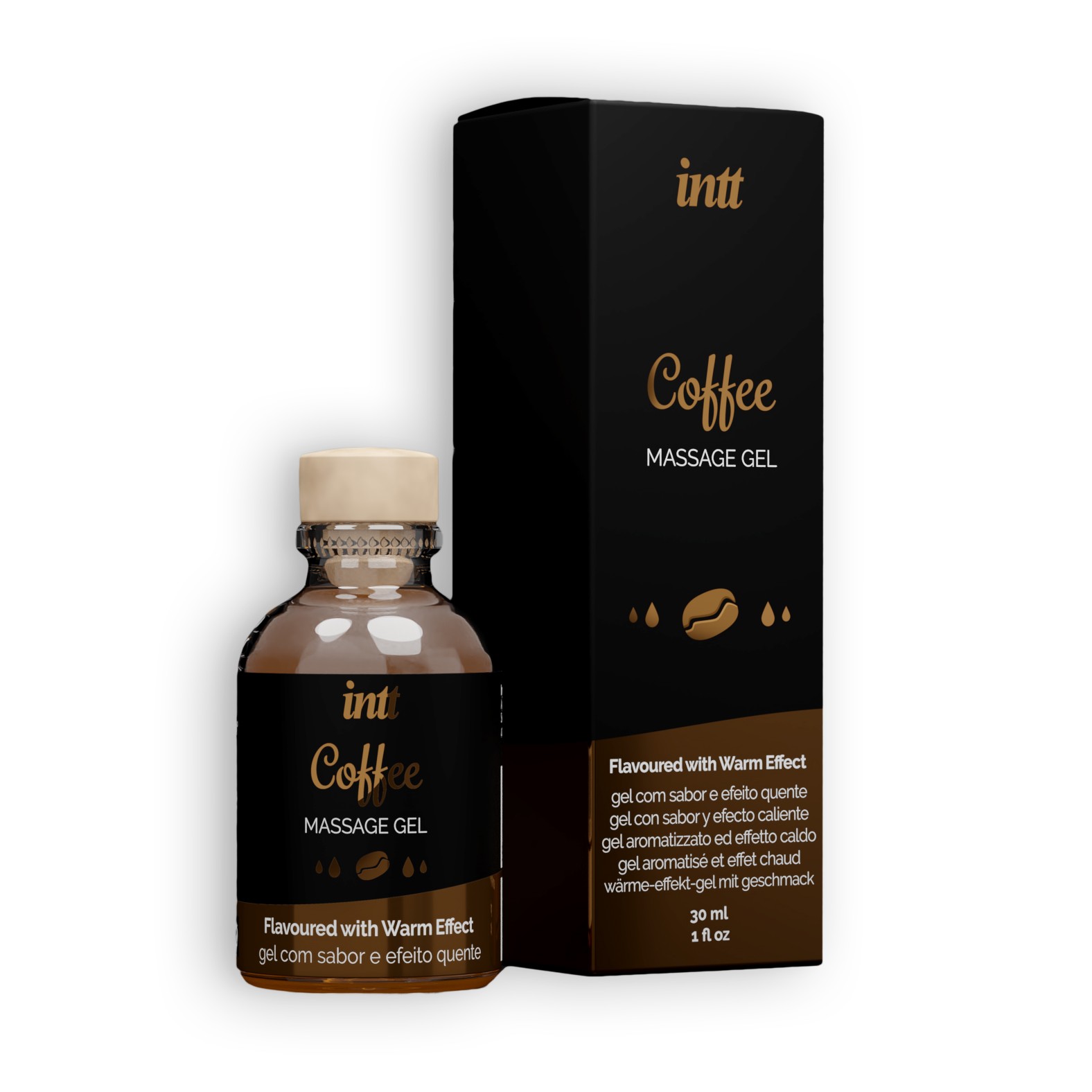 GEL DE MASAJE CON SABOR A CAFE INTT 30 ML