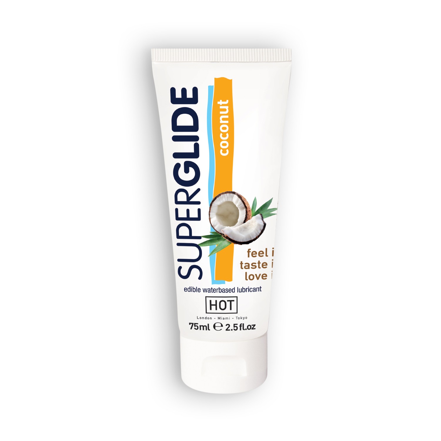 LUBRIFICANTE COMESTÍVEL HOT™ SUPERGLIDE CÔCO 75ML