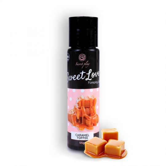 GEL LUBRIFICANTE COM SABOR A CARAMELO DE NATA SWEET LOVE SECRET PLAY 60ML