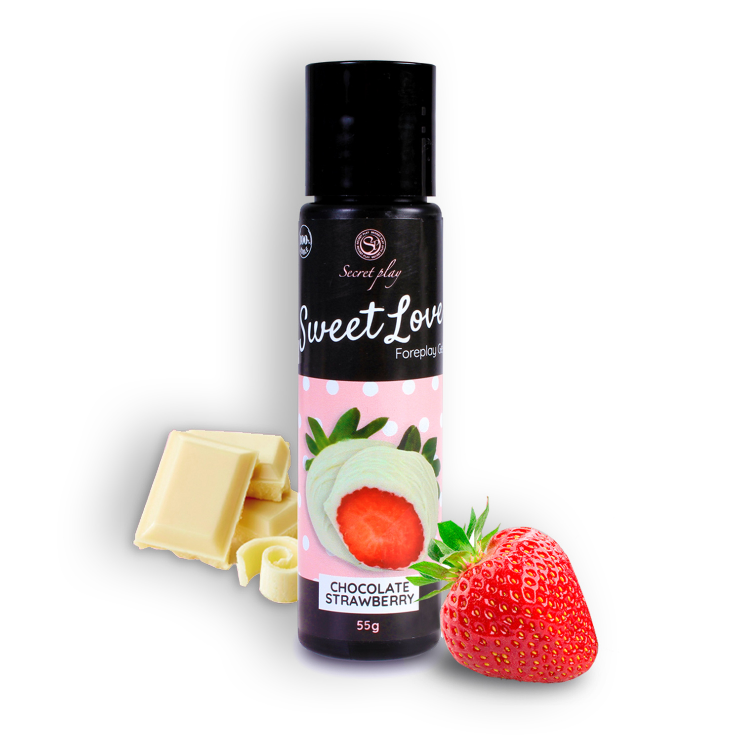 LUBRIFICANTE GEL CON FRAGOLA E CIOCCOLATO BIANCO SAPORE DOLCE AMORE SEGRETO GIOCARE 60 ML