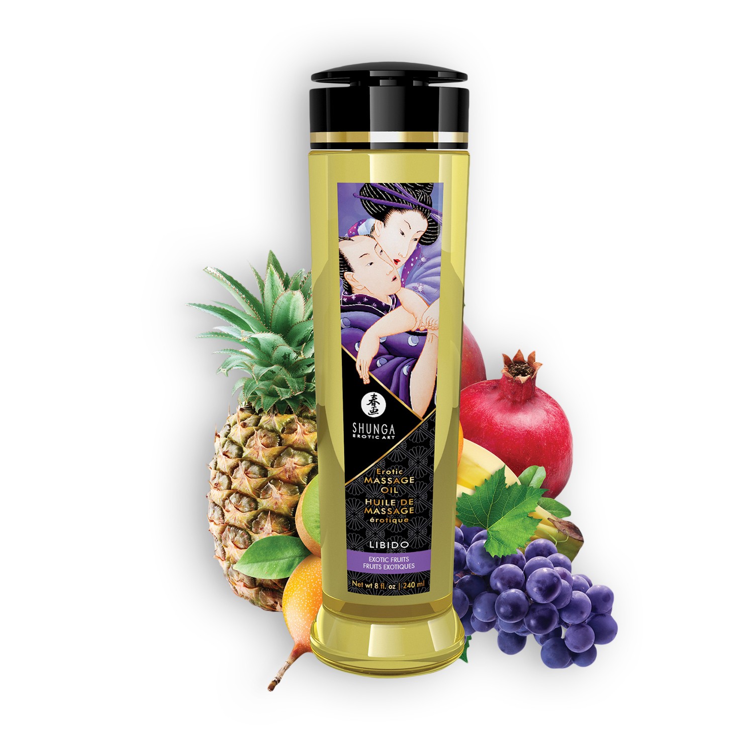 ÓLEO DE MASSAGEM SHUNGA LIBIDO FRUTOS EXÓTICOS 240ML