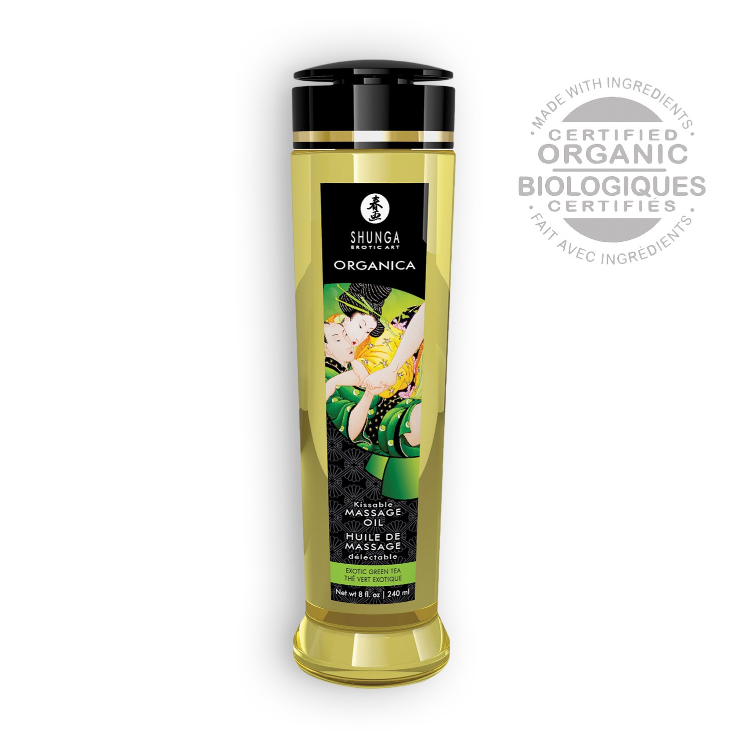 SHUNGA MASSAGE OIL ORGANICA GREEN TEA 240ML