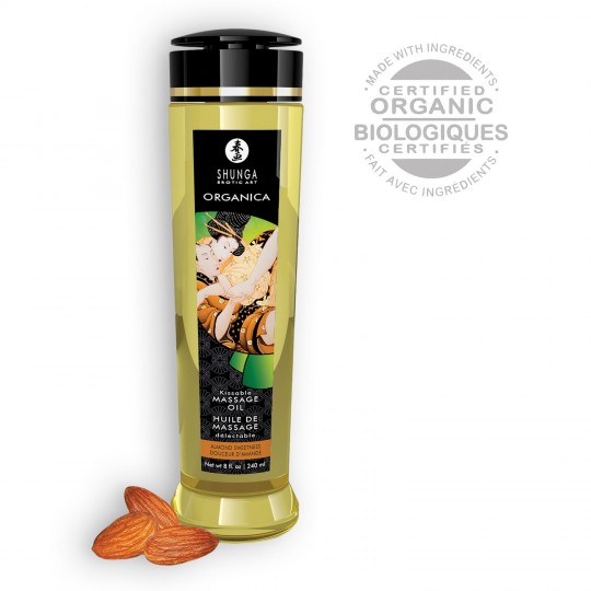 SHUNGA ORGANICA KISSABLE MASSAGE OIL SWEET ALMOND 240ML