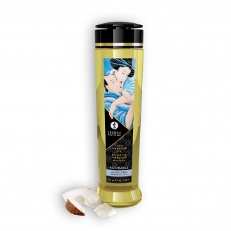 ÓLEO DE MASSAGEM SHUNGA ADORABLE EMOÇÕES DE CÔCO 240ML