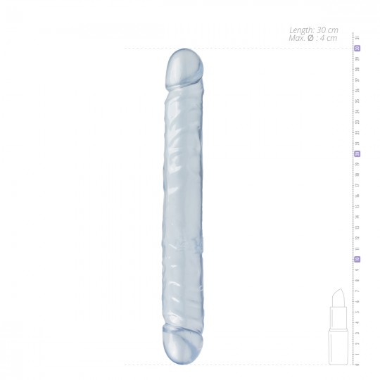 DOPPIO DILDO JR. DOPPIO DONG 12 &quot; TRASPARENTE