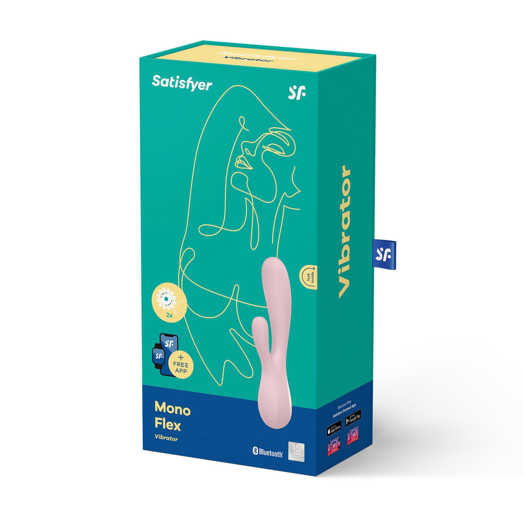 VIBRADOR MONO FLEX CON APP Y BLUETOOTH SATISFYER MALVA