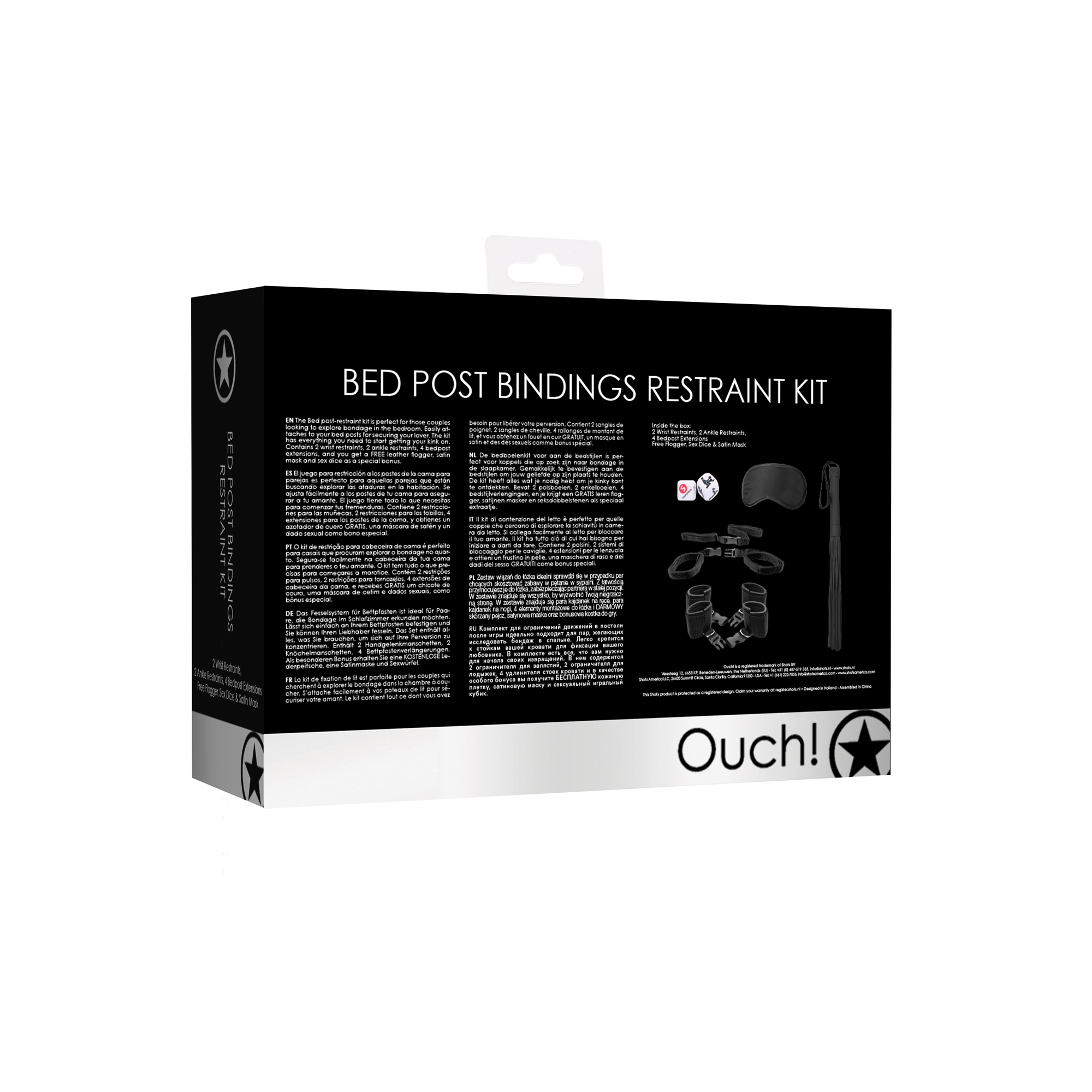 KIT DI RITENUTA BINDINGS BED POST KIT DI RITENUTA AHI! NERO