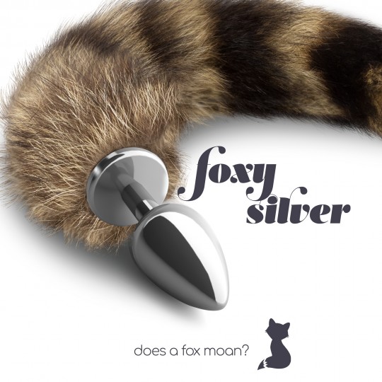 FOXY SILVER METAL ANAL PLUG WITH TAIL CRUSHIOUS