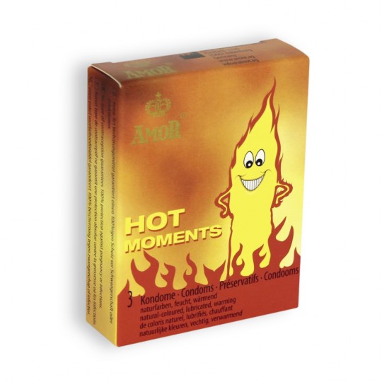 PRESERVATIFS HOT MOMENTS  3 UNITS