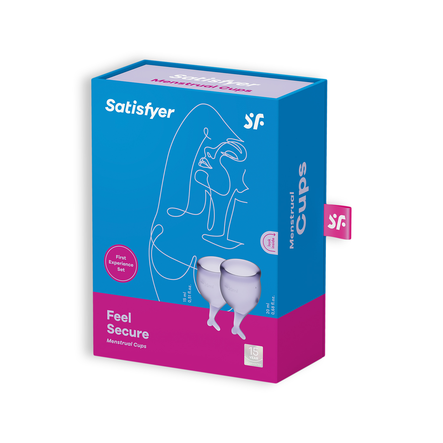 CONJUNTO DE 2 COPAS MENSTRUALES FEEL SECURE SATISFYER LILA