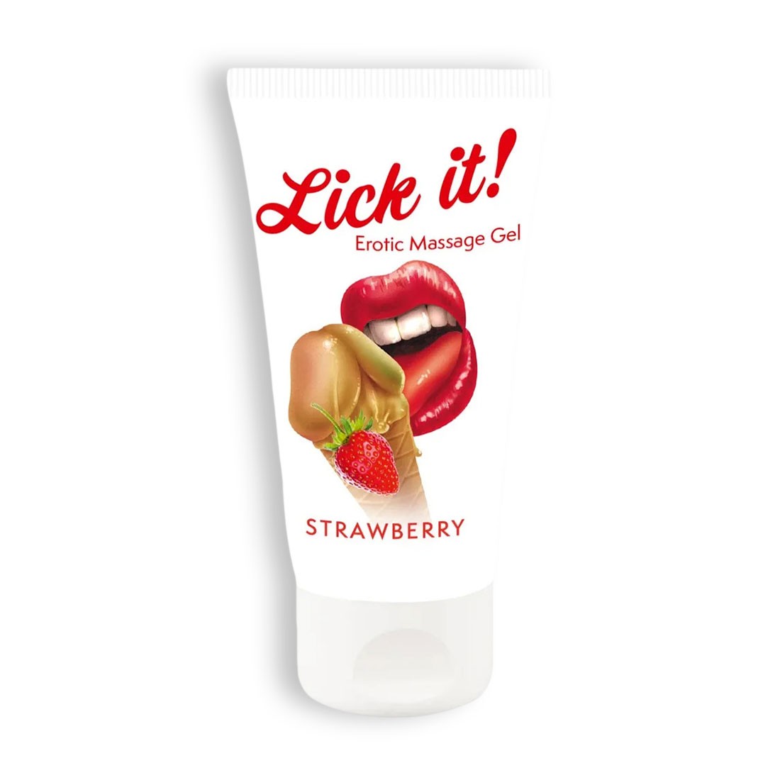 LUBRIFICANTE BEIJÁVEL LICK-IT MORANGO 50ML