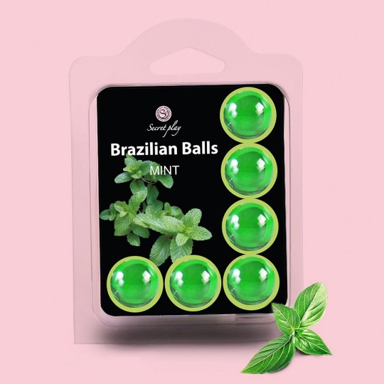 BOLAS LUBRICANTES BESABLES BRAZILIAN BALLS SABOR A MENTA 6 x 4GR