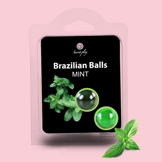 BALLS BALLS KISSABLE LUBRICANT BALLS MINT FLAVOUR 2 x 4GR