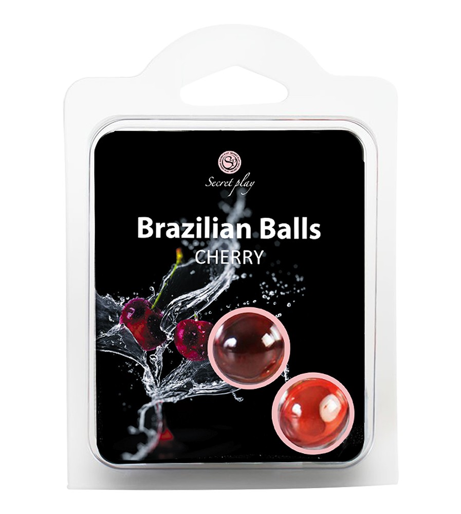 KISSABLE LUBRICANT BALLS CHERRY FLAVOUR 2 x 4GR