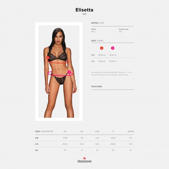 OBSESSIVE ELISETTA SET BLACK