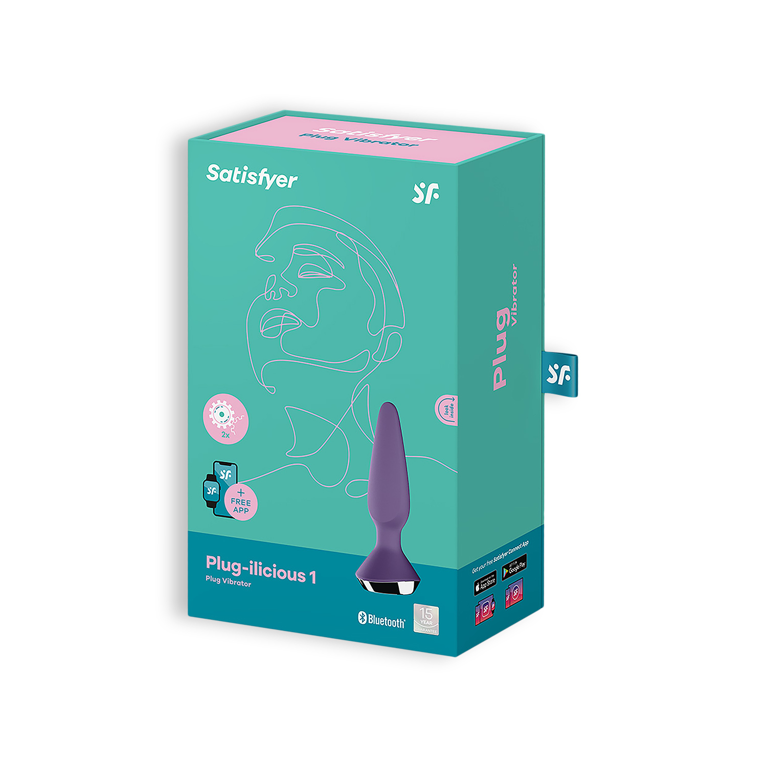 SATISFYER PLUG-ILICIOUS 1 ANAL PLUG PURPLE