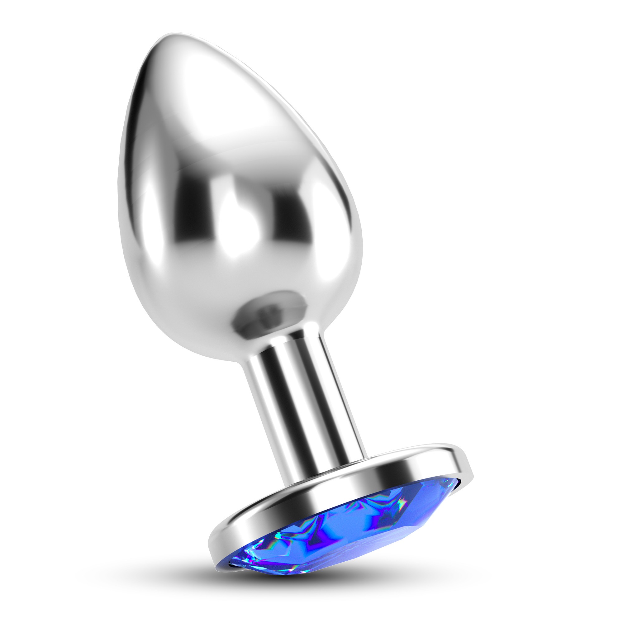 CRUSHIOUS BIJOU ANAL JEWEL PLUG BLUE LARGE WITH FREE VELVETY BAG