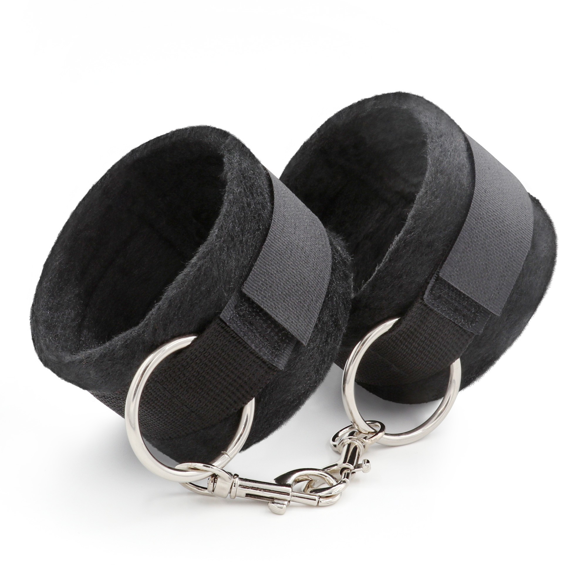 PACK OF 30 TOUGH LOVE VELCRO HANDCUFFS WITH EXTRA 40CM CHAIN CRUSHIOUS BLACK