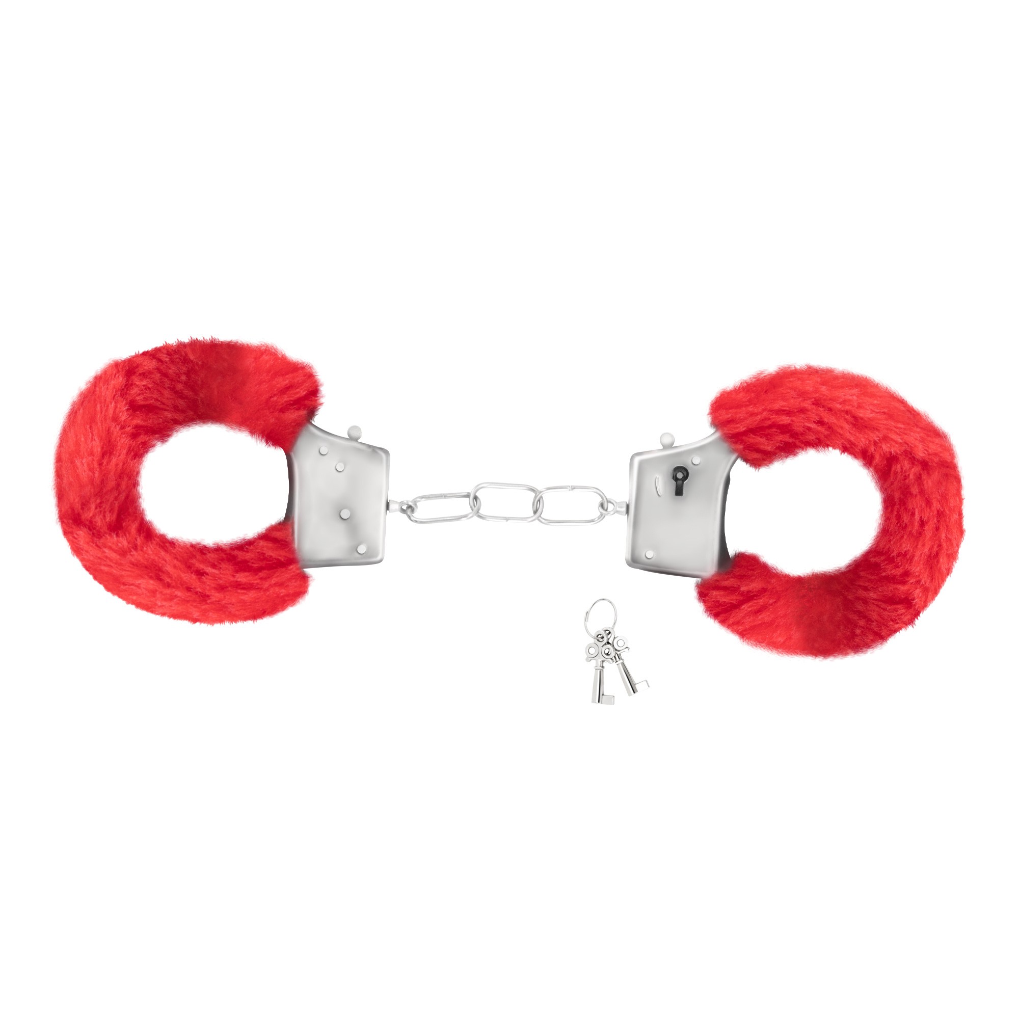 PACK OF 30 LOVE CUFFS FURRY HANDCUFFS CRUSHIOUS RED