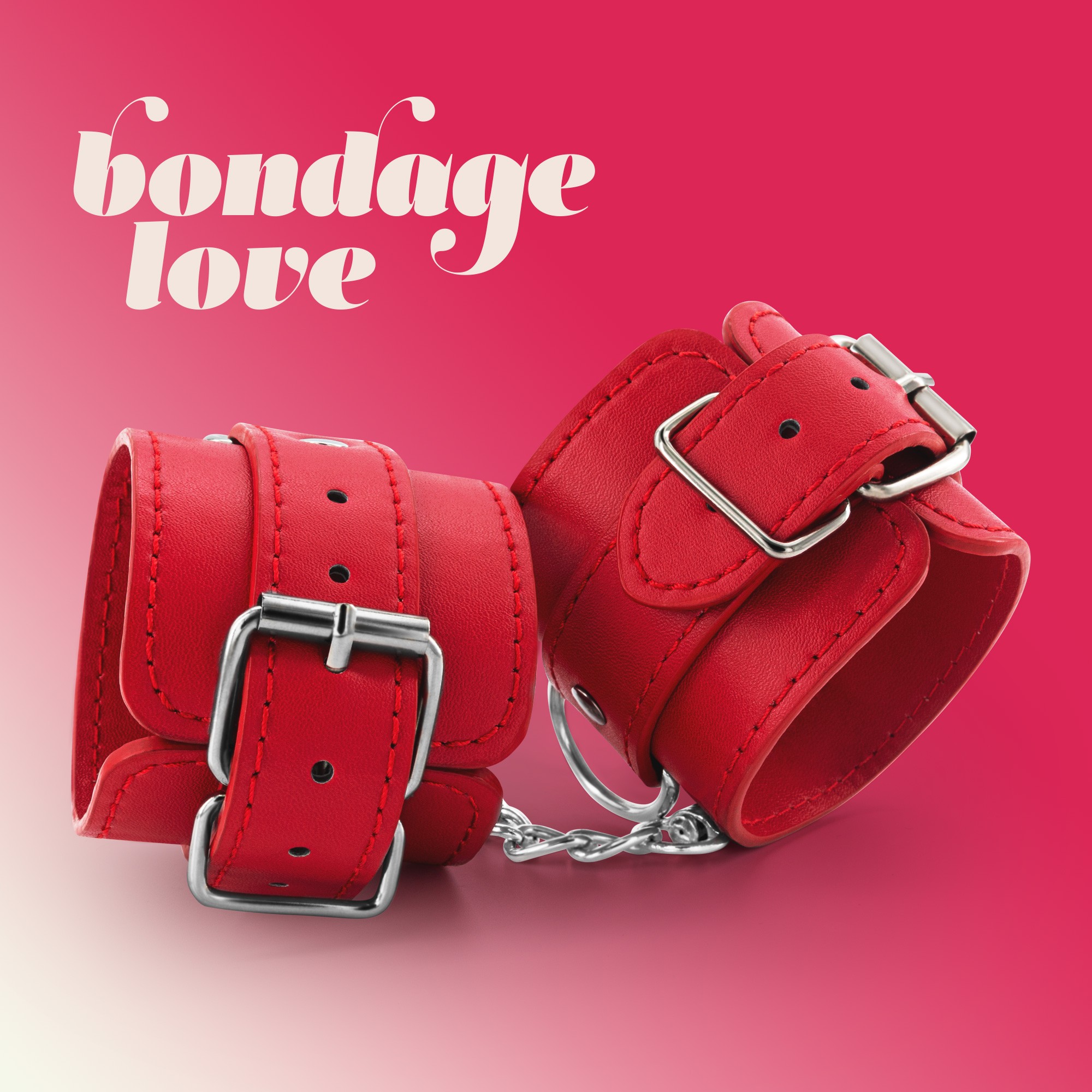 PACK DE 24 MENOTTES EN CUIRE BONDAGE LOVE CRUSHIOUS ROUGES