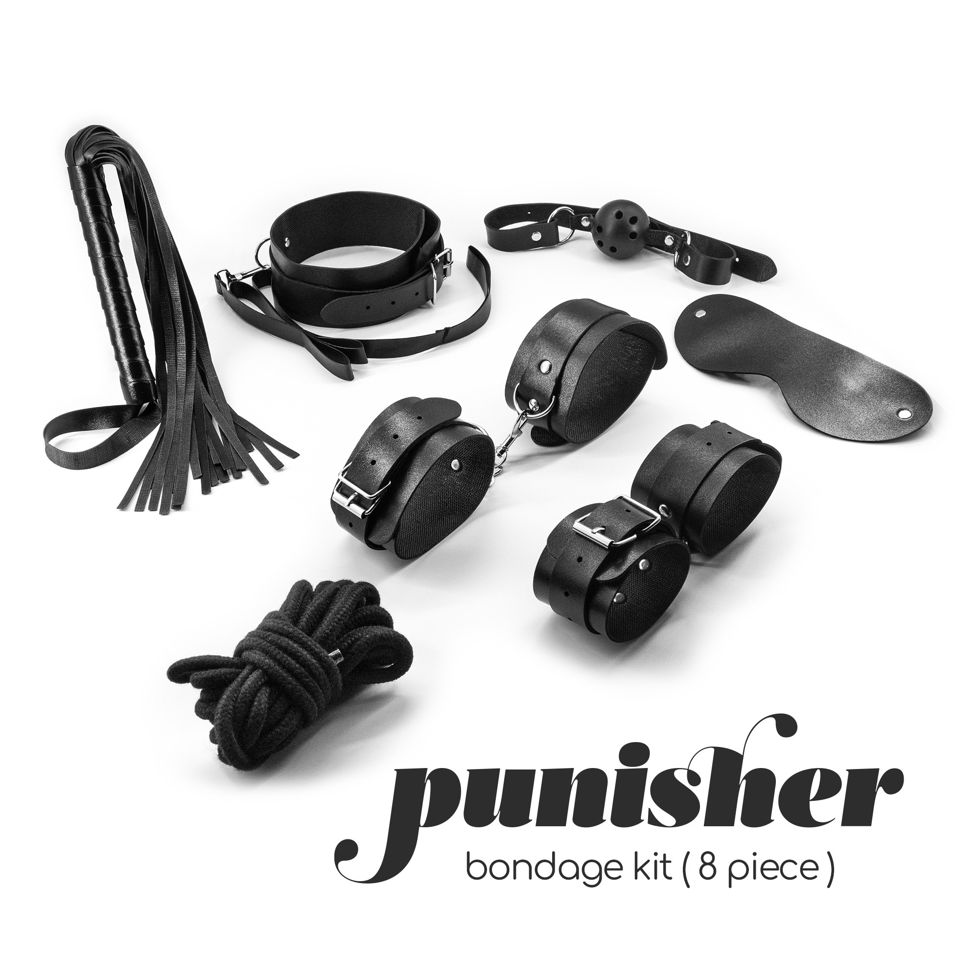 CONFEZIONE DA 18 PUNISHER BONDAGE KIT CON 8 CRUSHIOUS PEZZI