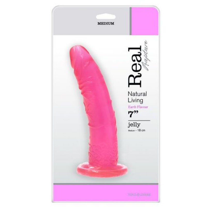 DILDO REAL RAPTURE EARTH FLAVOUR 7&#039;&#039; ROSA