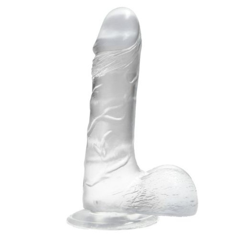 VERO RAPIMENTO FUOCO PASSIONE DILDO 8 &quot; TRASPARENTE