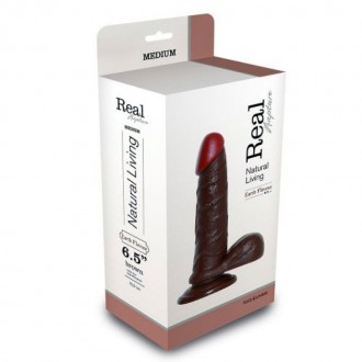 REALISTICO DILDO REALE RAPIMENTO TERRA SAPORE 6.5 " NERO