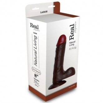 DILDO REALISTICO VERO RAPIMENTO FUOCO PASSIONE 8 " NERO