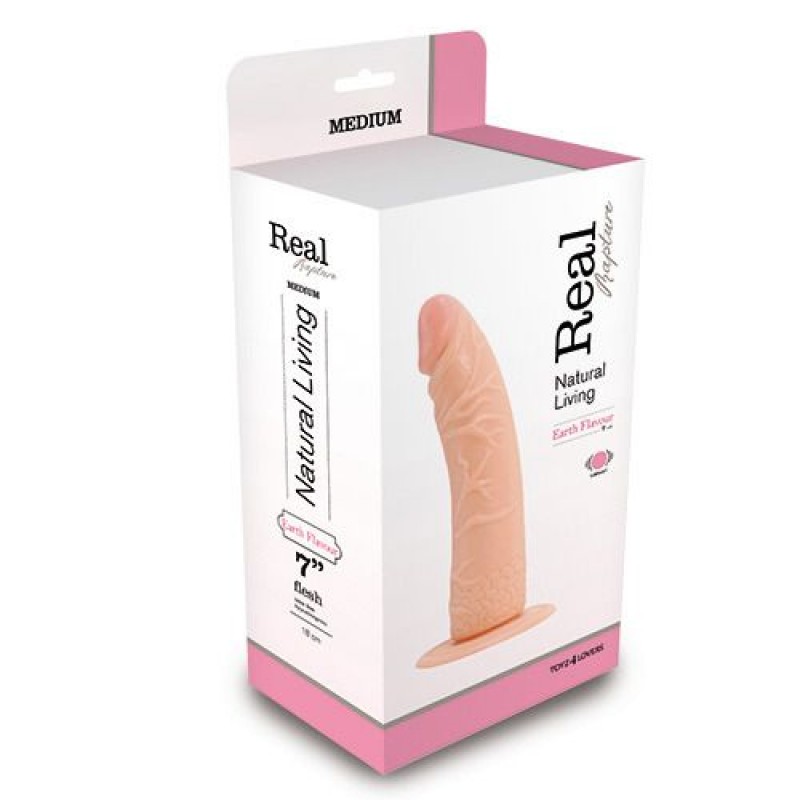 VIBRADOR REALÍSTICO REAL RAPTURE EARTH FLAVOUR 7&#039;&#039; BLANCO