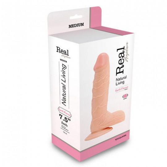 REALISTICO DILDO REALE RAPIMENTO TERRA SAPORE 7.5 &quot; BIANCO