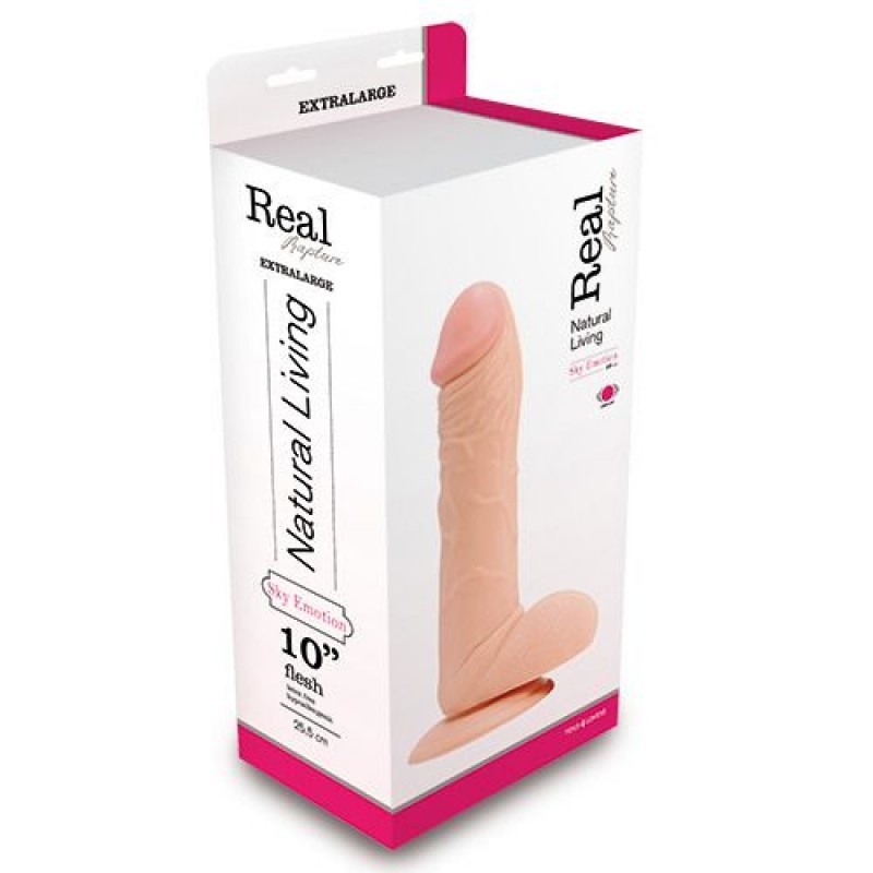 VIBRADOR REALÍSTICO REAL RAPTURE SKY EMOTION 10&#039;&#039; BLANCO