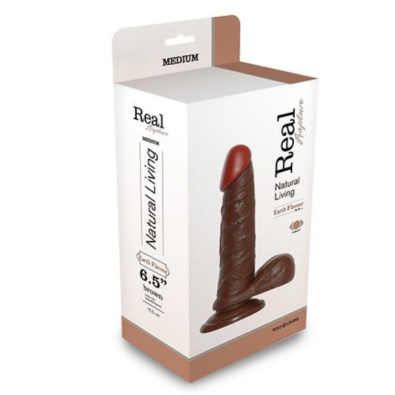 VIBRADOR REALÍSTICO REAL RAPTURE EARTH FLAVOUR 6.5&#039;&#039; NEGRO