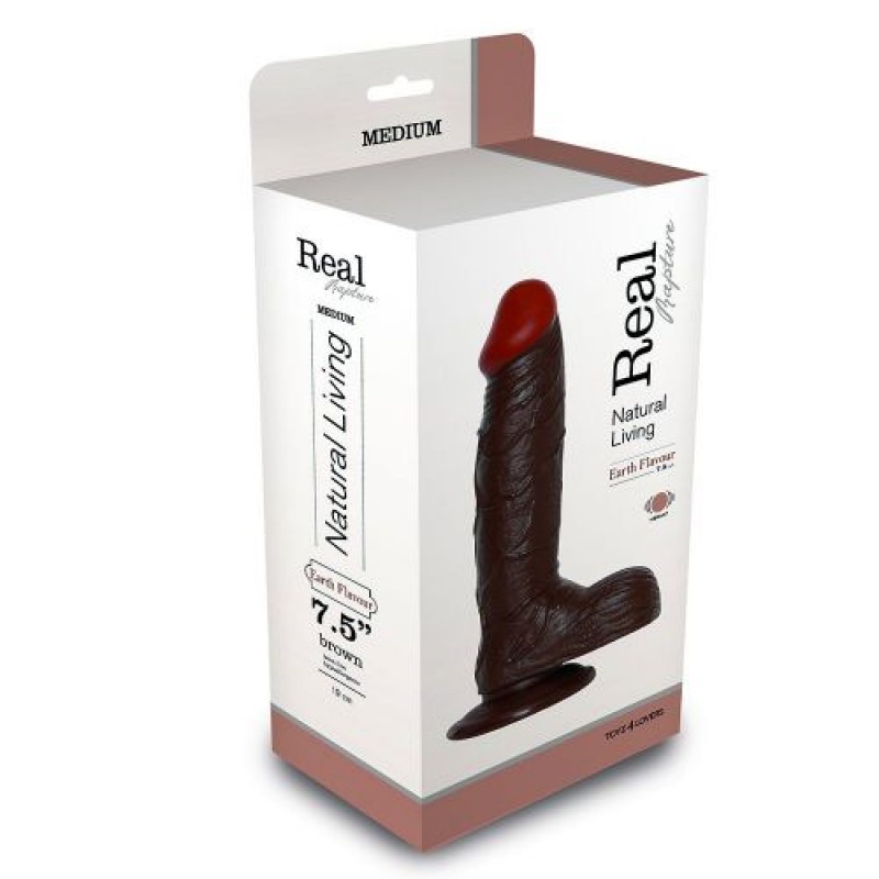 REAL RAPTURE EARTH FLAVOUR REALISTIC VIBRATOR 7.5&#039;&#039; BLACK