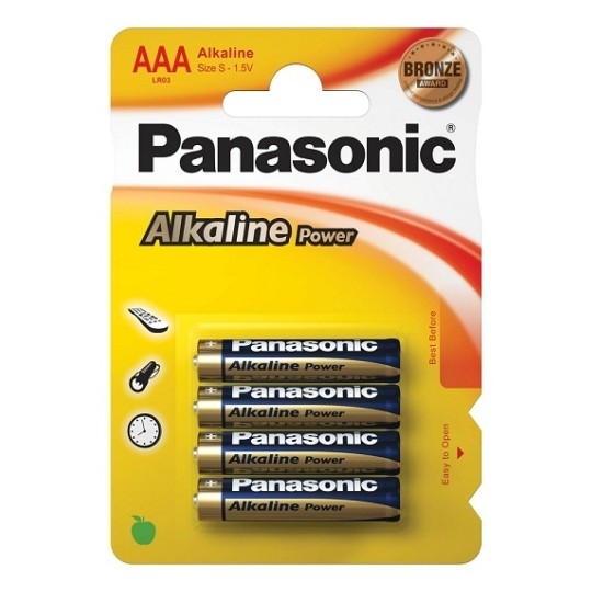 4 AAA ALKALINE PANASONIC BATTERIES