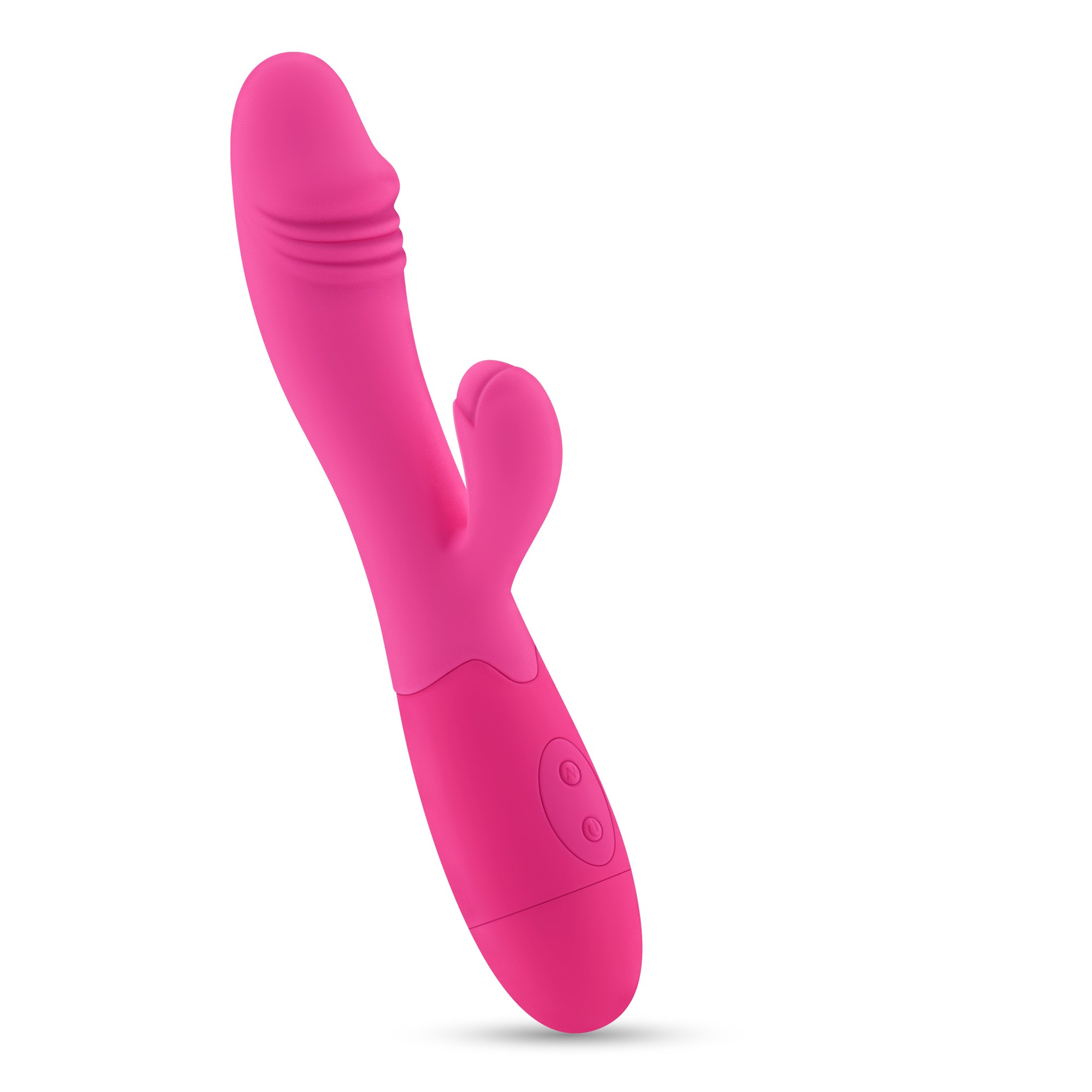 VIBRATORE RICARICABILE CON STIMOLATORE CLITORIDEO HOT PINK BLOSSOMS E LUBRIFICANTE A BASE D&#039;ACQUA INCLUSO CRUSHIOUS